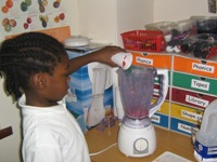 making smoothies